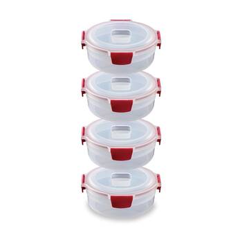 4pc Joseph Joseph Nest Lock Round Airtight Food Storage Container Set 1L