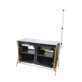 OZtrail Deluxe Camping Outdoor Steel Frame Kitchen w/ Sink 124x81cm