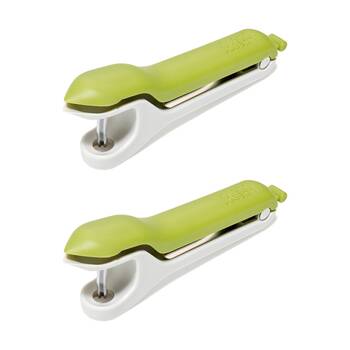 2PK Joseph Joseph Tweezy 2-in-1 Pitter and Huller Kitchen Utensil Stone/Green