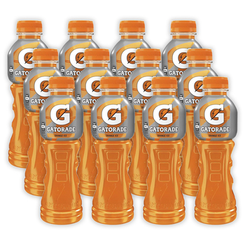12pc Gatorade Orange Ice Flavoured Sports Drink Bottles 600ml