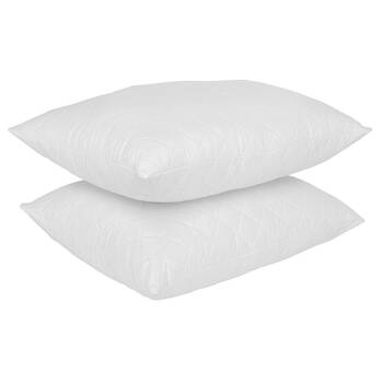 2pc Royal Comfort Luxury Bamboo Quilted Bedding Pillow 50x75cm - White