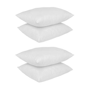 2x 2pc Royal Comfort Luxury Bamboo Quilted Bedding Pillow 50x75cm - White