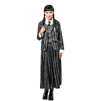 Wednesday Nevermore Academy Dlx Blk Adult Net Costume Party Dress-Up - L