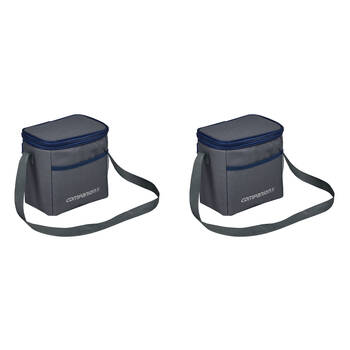 2PK Companion 6L/9 Can Soft Camping Cooler Bag 21x22cm - Grey