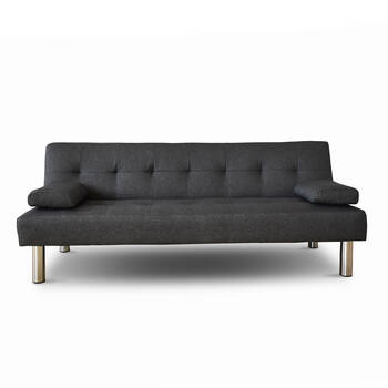 Casa Decor Sofia Compact Wood Sofa Bed 168.5x67cm - Charcoal