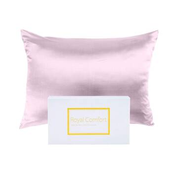 Royal Comfort Mulberry Silk Pillowcase Twin Pack - Size: 51x76cm - Lilac