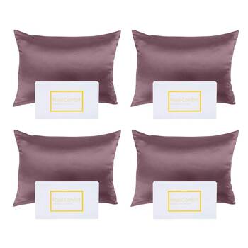 4PK Royal Comfort Pure Silk Pillowcase Single Pack 51x76cm - Champagne Pink