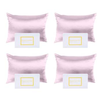 4PK Royal Comfort Pure Silk Pillowcase Single Pack 51x76cm - Malaga Wine