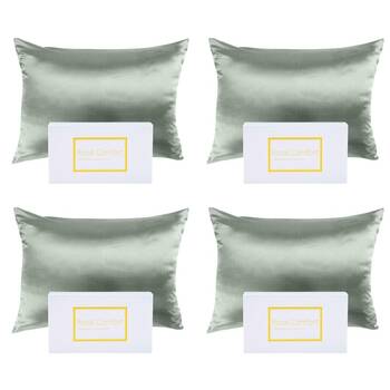 4PK Royal Comfort Pure Silk Pillowcase Single Pack 51x76cm - Soft Blue