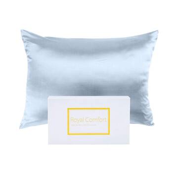 Royal Comfort Pure Silk Pillowcase Single Pack 51x76cm - Soft Blue