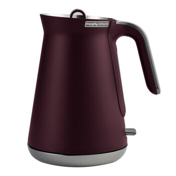 Morphy Richards 1.5L Maroon Aspect Kettle w/ Black Chrome Base