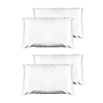 2PK Casa Decor Luxury Satin Pillowcases Twin Pack 51x76cm - White