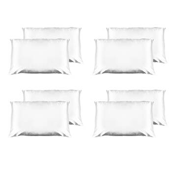 4PK Casa Decor Luxury Satin Pillowcases Twin Pack 51x76cm - White