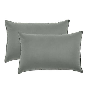 2pc Royal Comfort Bamboo Charcoal Bedding Pillow 50x75cm - Grey