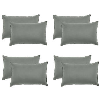 4x 2pc Royal Comfort Bamboo Charcoal Bedding Pillow 50x75cm - Grey