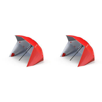 2PK Havana Outdoor Beach Umbrella UV & Waterproof 180cm - Red
