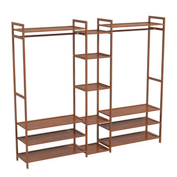 Milano Decor Multifunctional Bamboo Clothes Rack 170x150cm - Brown