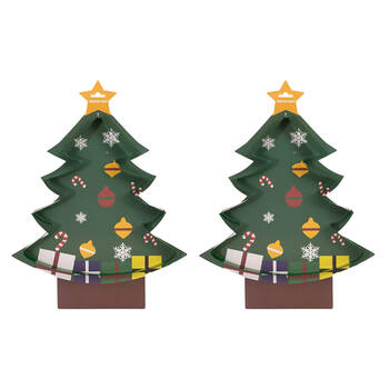 2PK Bread and Butter Stainless Steel Jumbo Tree Cookie Cutter 34cm - Green