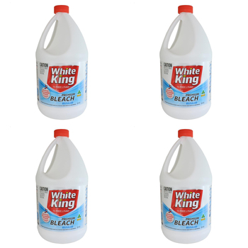 4PK White King Premium Multi Purpose Liquid Bleach Cleaner 2.5L - Regular