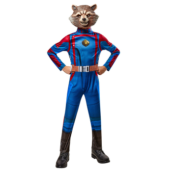 Marvel Rocket Raccoon Gotg3 Deluxe Costume Party Dress-Up - Size M 9-10y