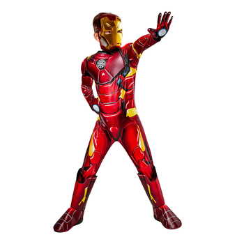 4pc Iron Man Premium Costume Size XXS Jumpsuit w/ Mask/Gloves Kids 3-4y