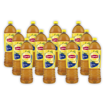 12pc Lipton Ice Tea Lemon Flavoured Drink Bottles 1.5L