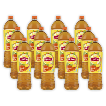 12pc Lipton Ice Tea Peach Flavoured Drink Bottles 1.5L