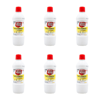 6PK White King Multi Purpose Power Kitchen/Bathroom Cleaner 1L - Lemon
