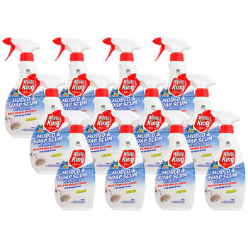 12PK White King 500ml Mould & Soap Scum Remover Cleaner Lemon