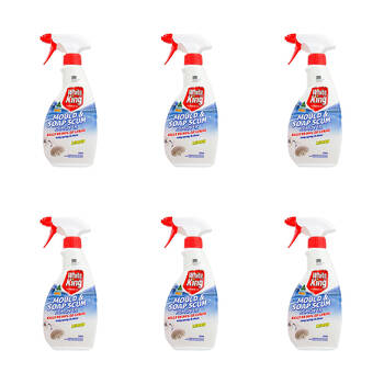 6PK White King 500ml Mould & Soap Scum Remover Cleaner Lemon