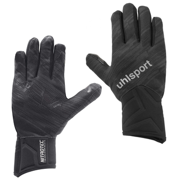 Uhlsport Nitrotec Fieldplayer Gloves Black/Anthracite Size 7 Field Gloves