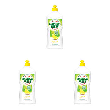 3PK Morning Fresh Dishwashing Liquid 1.25L Lemon - Clear