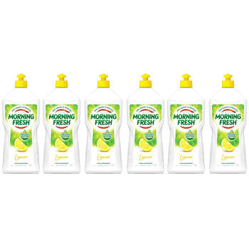 6PK Morning Fresh Dishwashing Liquid 1.25L Lemon - Clear