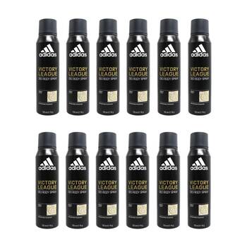 12PK Adidas Men Deodorant Victory League Spray Vibrant & Spicy 150ml Fragrance