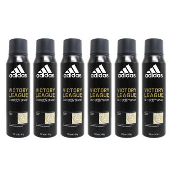 6PK Adidas Men Deodorant Victory League Spray Vibrant & Spicy 150ml Fragrance