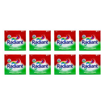 8PK Radiant Laundry Powder 1kg Brightens Whites Or Colours
