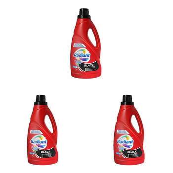 3PK Radiant Black Wash Laundry Liquid for Top & Front Loaders 1L