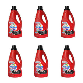 6PK Radiant Black Wash Laundry Liquid for Top & Front Loaders 1L
