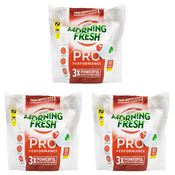 90pc Morning Fresh Dishwasher Tablets Pro Performance Lemon