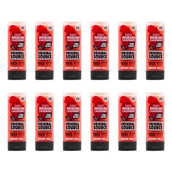 12PK Original Source 250ml Shower Gel Sweet Rhubarb & Raspberry