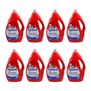 8PK Radiant Front & Top Loader Stain Attack Laundry Liquid Detergent 1.8L