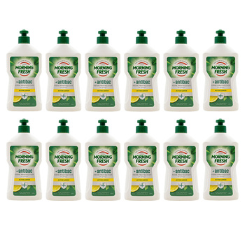 12PK Morning Fresh Dishwashing Liquid Antibac Active Lemon 350ml