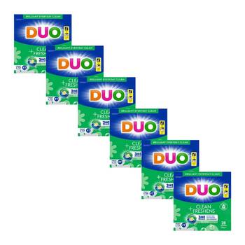 6x 28pc Duo DUO Clean Freshens Pack Laundry Capsule Clothes Cleaning Detergent