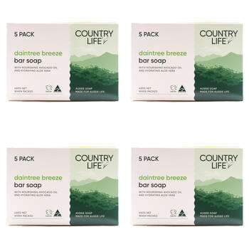 20pc Country Life 90g Soap Bar Skin Cleanser Daintree Breeze
