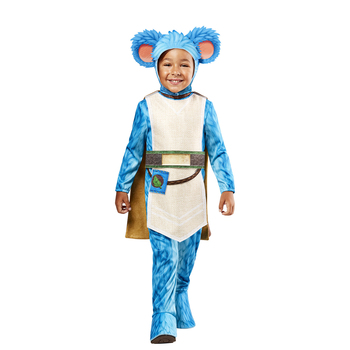 3pc Nubs Young Jedi Jumpsuit/Headpiece/Cape Kids Costume Set Size S - Blue