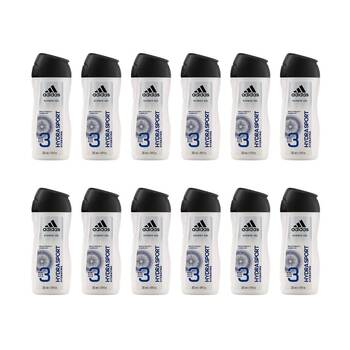 12PK Adidas Hydra Sport Shower Gel Body Wash 250ml Bath Care