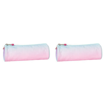 2PK Lego Round Pencil Roll Case Storage Lego Sparkle 23x8cm