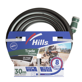 Hills Trade Trusted Garden Watering Hose 12mm X 30M Kink Resistant