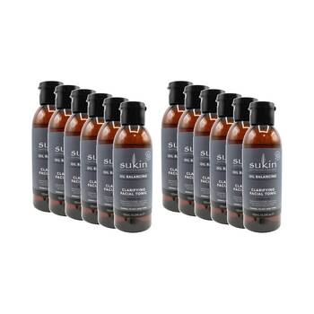 12PK Sukin Oil Balancing Clarifying Facial Tonic Paraben Free Skincare 125ml