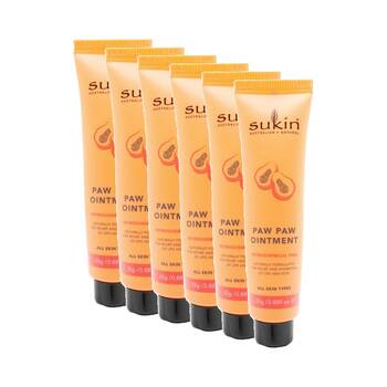 6PK Sukin Paw-Paw Ointment Natural Petrochemical Free For All Skin Types 25g
